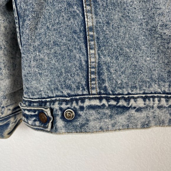 VTG Levis' Acid Wash Jean Sherpa Trucker Jacket - Picture 6 of 12